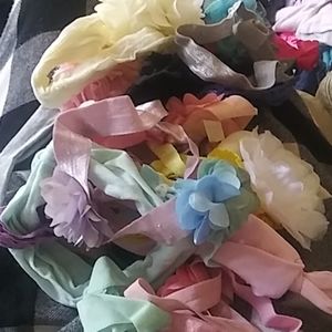 A bunch of baby girl head bands